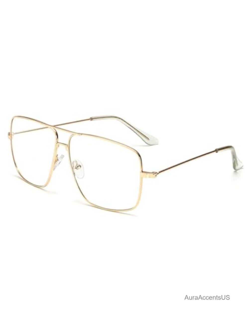 Aviator Blue Light Blocking Glasses Metal Frame Clear Lenses Computer Eyewear